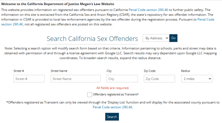 Free Vip Access California Sex Offender Registry Removal